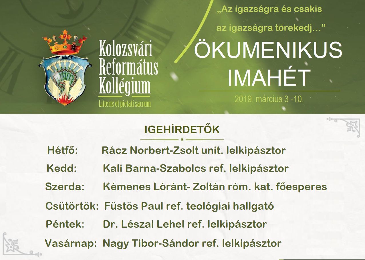 Kollégiumi Imahét 2019